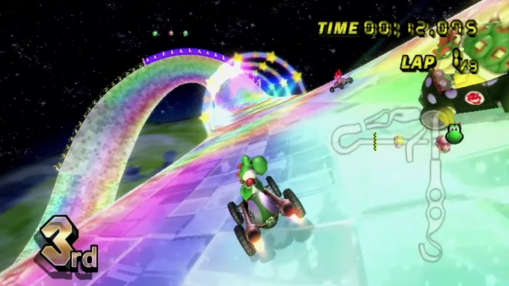 Mario Kart Wii gameplay footage (2008)